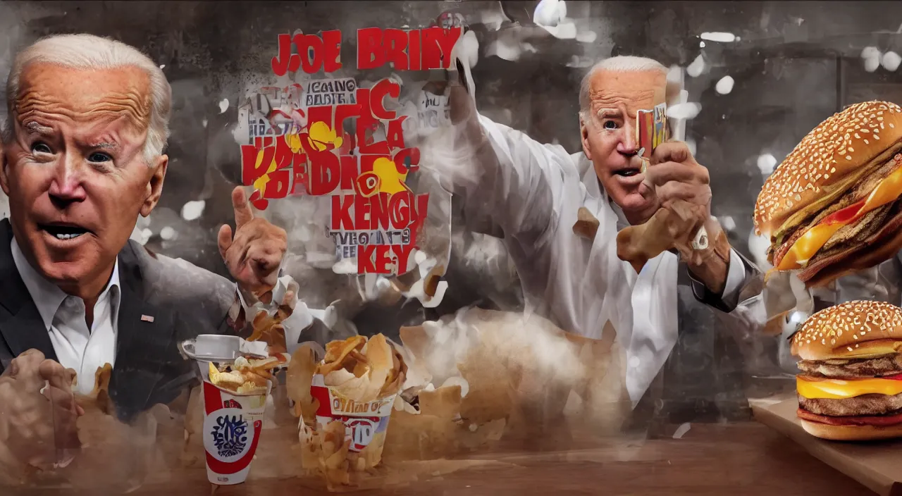 Prompt: joe biden haunting a burger king, realistic, detailed, 4 k