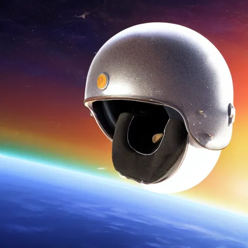 Prompt: a lama in a helmet is flying in space, 4k image.