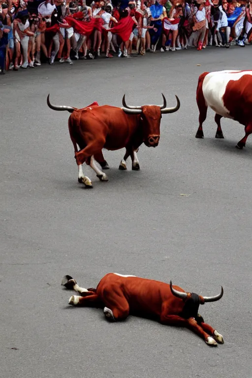 Image similar to running of the bulls, afternoon nap