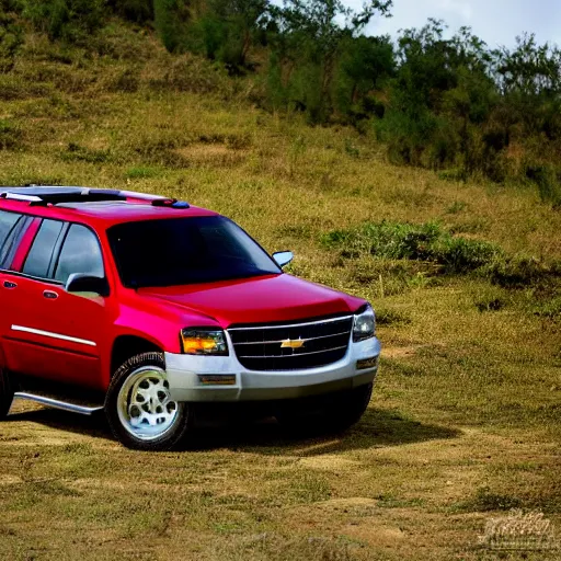 Image similar to a 2 0 0 3 chevy tahoe, parked at the top of a mountain in mexico, photography