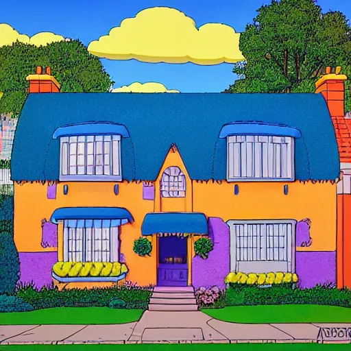 Image similar to realistic render of the simpsons house indoor, XF IQ4, 150MP, 50mm, f/1.4, ISO 200, 1/160s, natural light, Adobe Photoshop, Adobe Lightroom, DxO Photolab, Corel PaintShop Pro, rule of thirds, symmetrical balance, depth layering, polarizing filter, Sense of Depth, AI enhanced