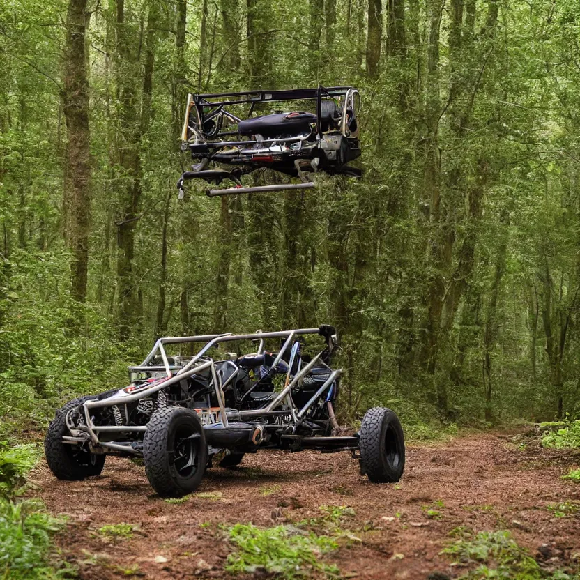 Prompt: off road buggy in the forest, artstatiom, 4 k, incredibly detailed
