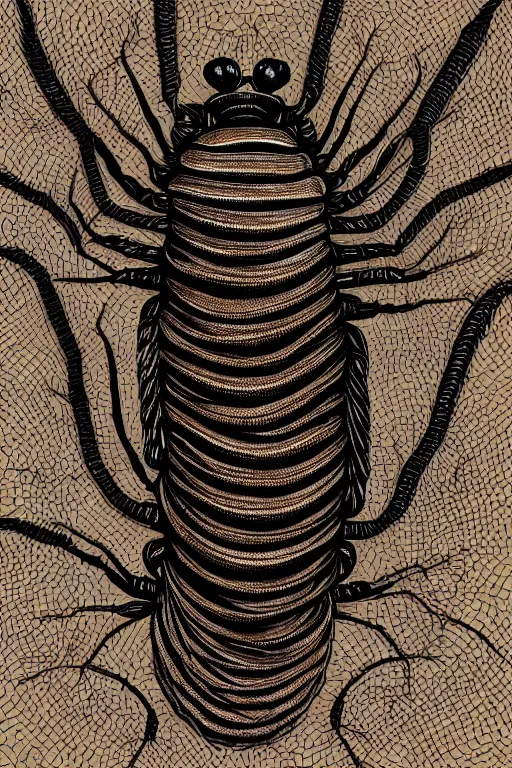 Prompt: armadillidium, symmetrical, highly detailed, digital art, sharp focus, trending on art station, anime art style