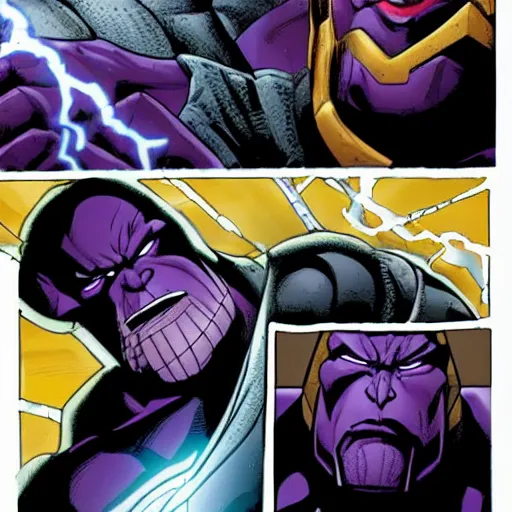 Image similar to Thanos vs Darkseid