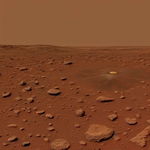 Image similar to lending on mars surface,