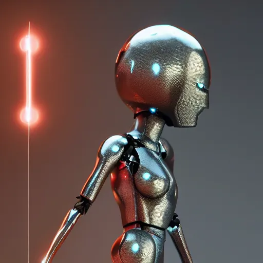 Image similar to robot, lightning around, sparkles, 3d render, octane render, trending on artstation, high details