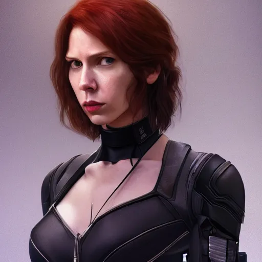 Image similar to keanu reeves as black widow, au naturel, hyper detailed, digital art, trending in artstation, cinematic lighting, studio quality, smooth render, unreal engine 5 rendered, octane rendered, art style by klimt and nixeu and ian sprigger and wlop and krenz cushart