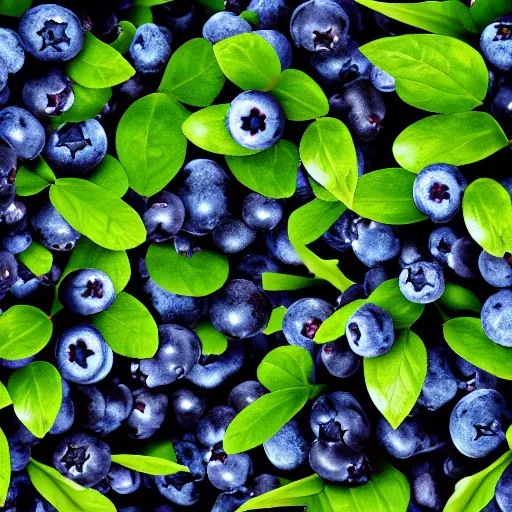 Prompt: artistic closeup render of blueberry bushes in a forest. Digital art. 4K. Trending on artstation. Highly detailed. Artistic. Rustic