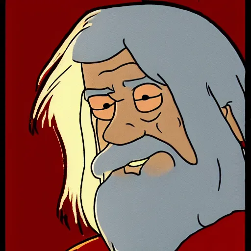 Prompt: gandalf portrait, simpsons cartoon style.