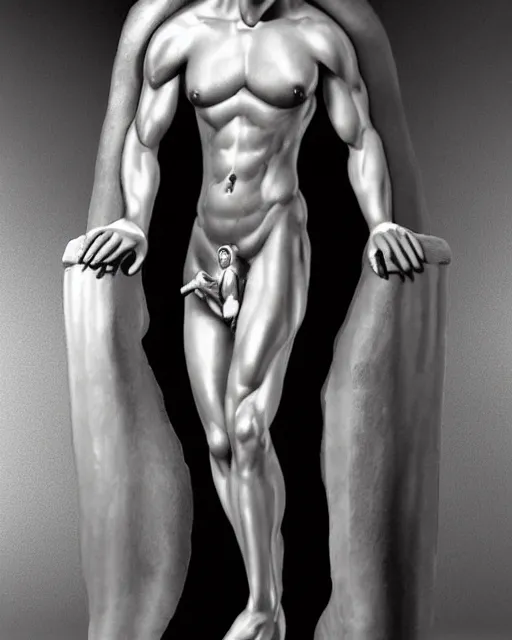 Image similar to muscular virgin mary tom of finland