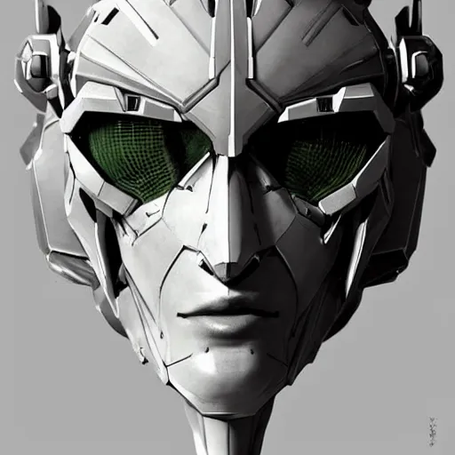Image similar to a mecha version of a female bust, no irises, very symmetrical face, highly detailed, by vitaly bulgarov, by yoji shinkawa, by joss nizzi, by ben procter, by steve jung, widow maker, quintessa, metal gear solid, transformers cinematic universe, conceptartworld, pinterest, artstation, unreal engine