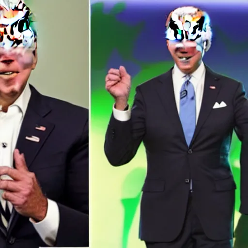 Image similar to Joe Biden turning into the hulk