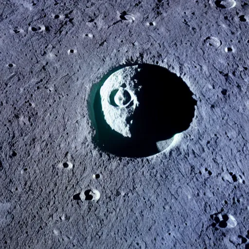 Prompt: photo from space of a giant face coming out of moon, detailed, NASA