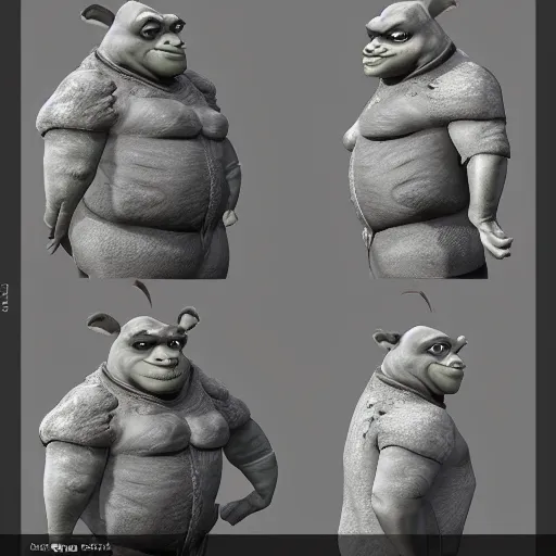 Image similar to shrek is batman, concept art by jason a. engle, featured on zbrush central, photorealism, zbrush, lovecraftian, hard surface modeling