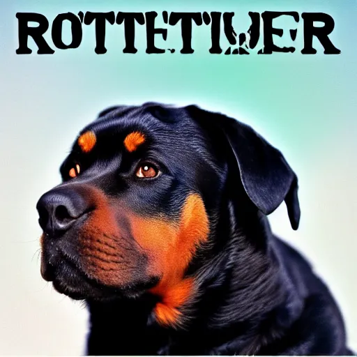 Prompt: Rottweiler album cover