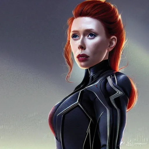 Prompt: portrait of James Deen as Black Widow in the Avengers movie, looking at camera, intricate, dystopian, sci-fi, extremely detailed, octane render, digital painting, concept art, smooth, sharp focus, illustration, incredible art by artgerm and greg rutkowski and alphonse mucha and simon stalenhag