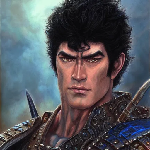 Prompt: Kenshiro as a fantasy D&D character, portrait art by Donato Giancola and James Gurney, digital art, trending on artstation