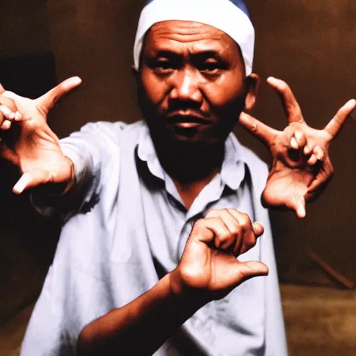 Image similar to gang sign from'javanese gangster rapper reastically