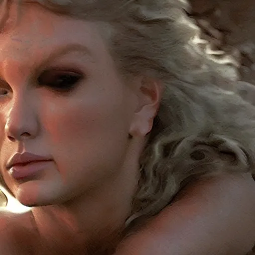 Prompt: taylor swift emerging from a vat of crude oil, scifi art, dystopian, dune 2 0 2 1, baron harkonnen