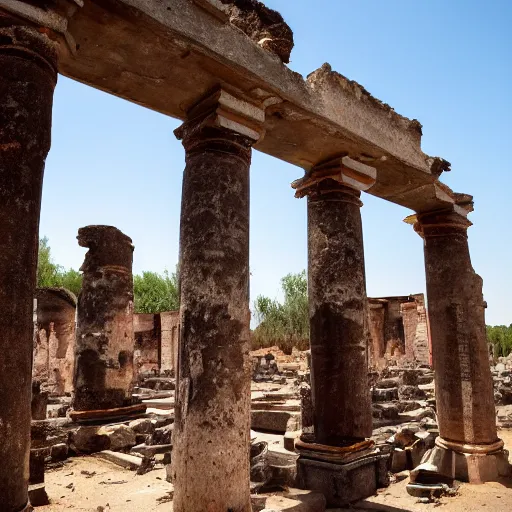 Image similar to Ruins of an walmart Temple in mesopotanian ancient city, walmart temple, award winning photo