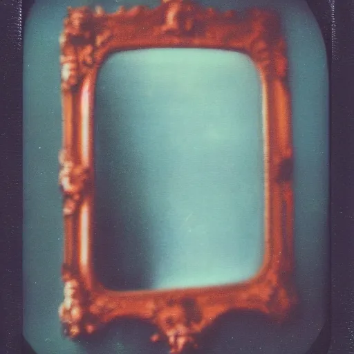 Prompt: Polaroid of a mirror