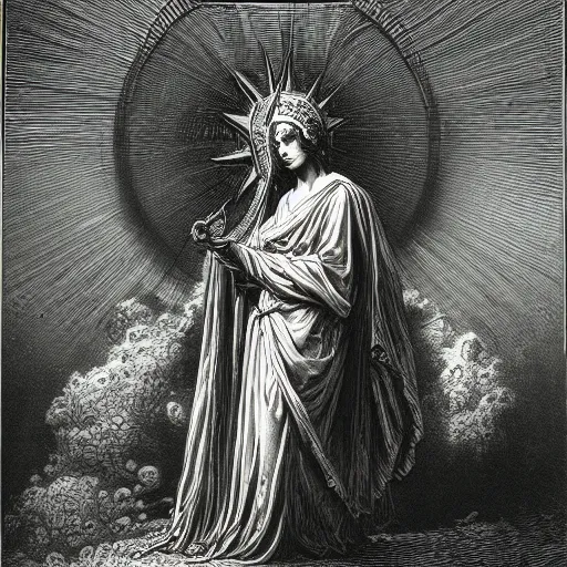 Image similar to Profile picture of a deity-of-language by Gustave Dore