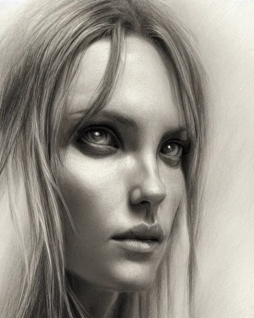 Image similar to pencil drawing of kleopatra, hyper realistic face, in the style of greg rutkowski, fantasy, amazing detail, epic, elegant, smooth, sharp focus, from the front