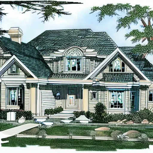 Prompt: a blueprint of a house plan