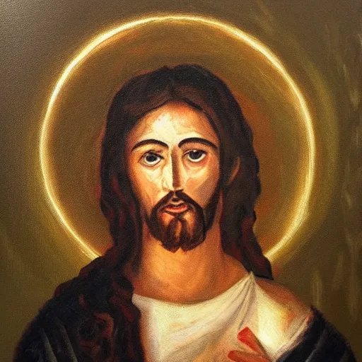 Image similar to a painting of god