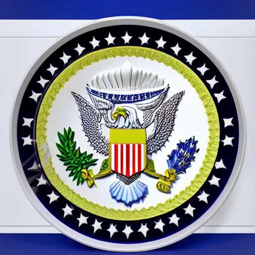 Image similar to wireframe 3 d presidential seal 4 d software