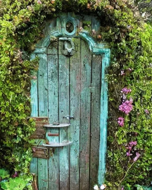 Prompt: Magic door to the secret garden, unreal