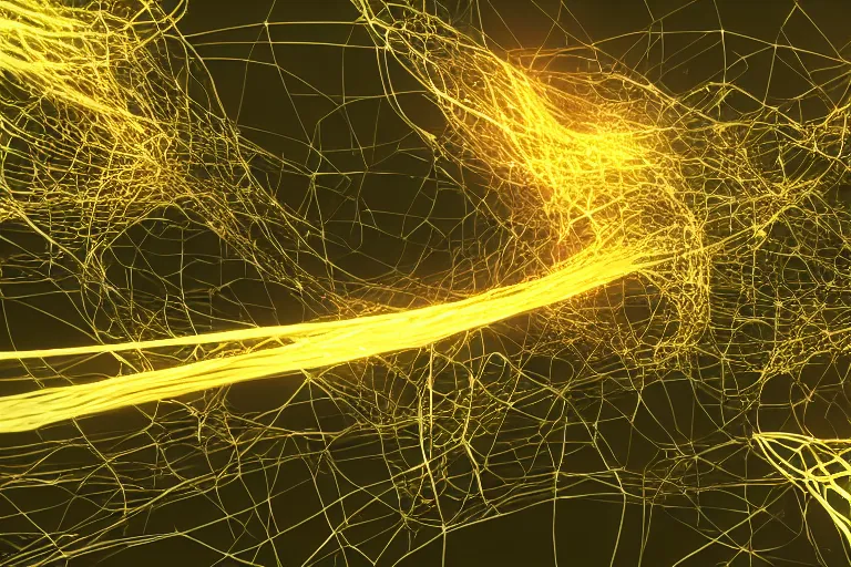 Image similar to x - particles, octane render, cinema 4 d