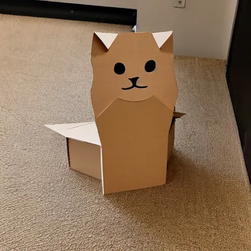 Image similar to a cat mate out of cardboard