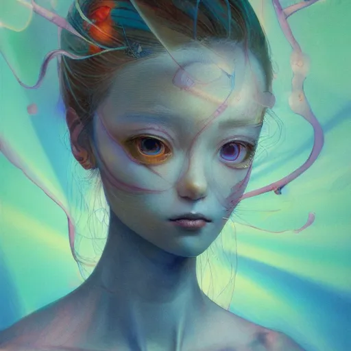 Image similar to prompt : portrait soft light painted by james jean and katsuhiro otomo, magical eyes, inspired by sailor moon anime, smooth face feature, intricate oil painting, high detail, sharp high detail, manga and anime