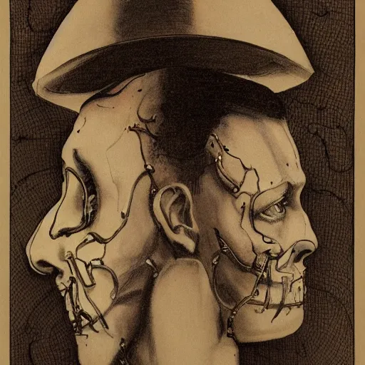 Image similar to ! dream hannibal lector, in the style of charles dulac. symmetry, smooth, sharp focus, semi - realism, intricate detail