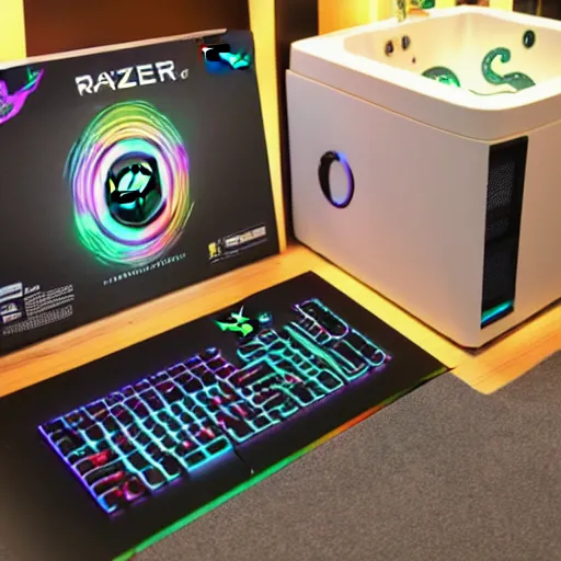 Image similar to razer gaming toilet