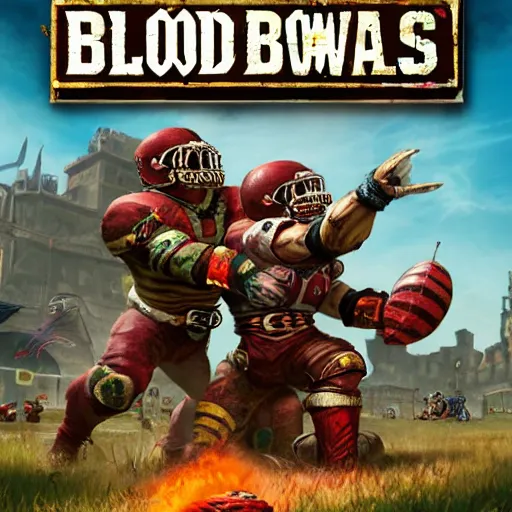 Image similar to box art of blood bowl 3