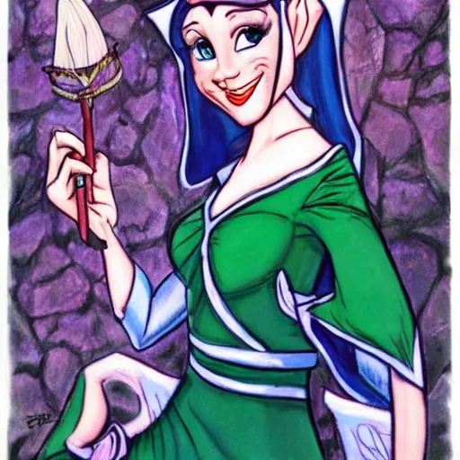 Image similar to elf princess portrait by Don Bluth