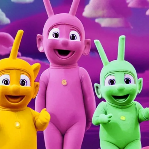 Prompt: Teletubbies as LSD