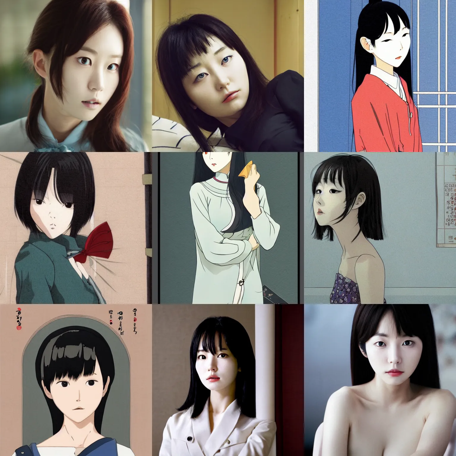 Prompt: lee jin - eun by hayao miyazaki, rule of thirds, seductive look, beautiful