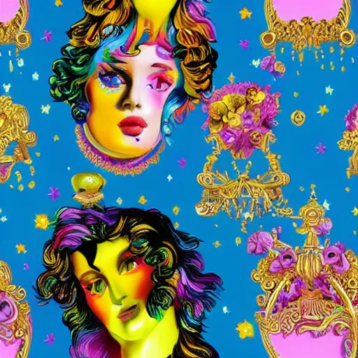 Image similar to Lisa Frank and Baroque collaboration