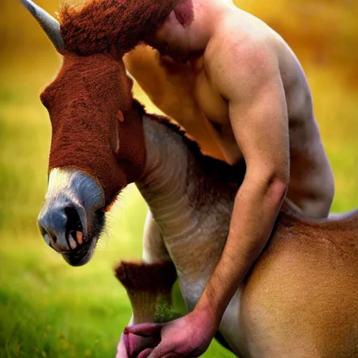 Image similar to mac and me centaur, bold natural colors, national geographic photography, masterpiece, full shot