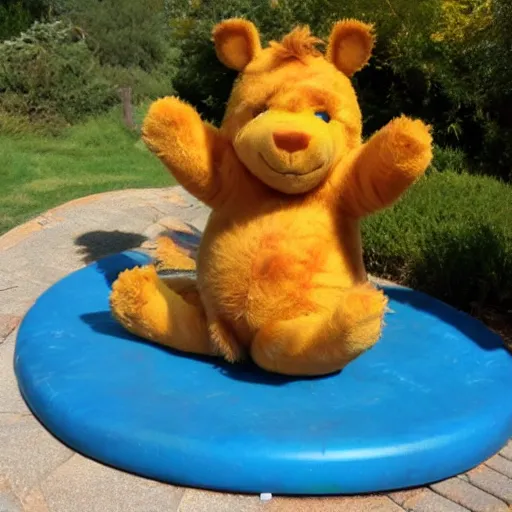 Image similar to Winni The Poo sunbathing