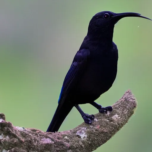 Image similar to nz Tui bird, surreal