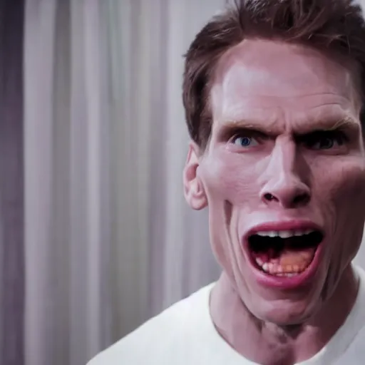 Image similar to Live Action Still of Jerma in Psycho (film), real life, hyperrealistic, ultra realistic, realistic, highly detailed, epic, HD quality, 8k resolution, body and headshot, film still