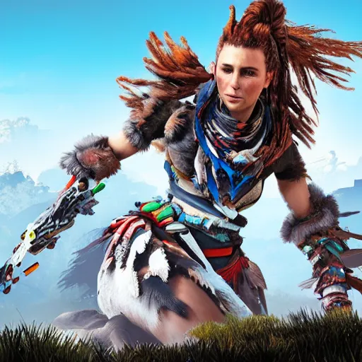 Prompt: horizon zero dawn, alternative timeline