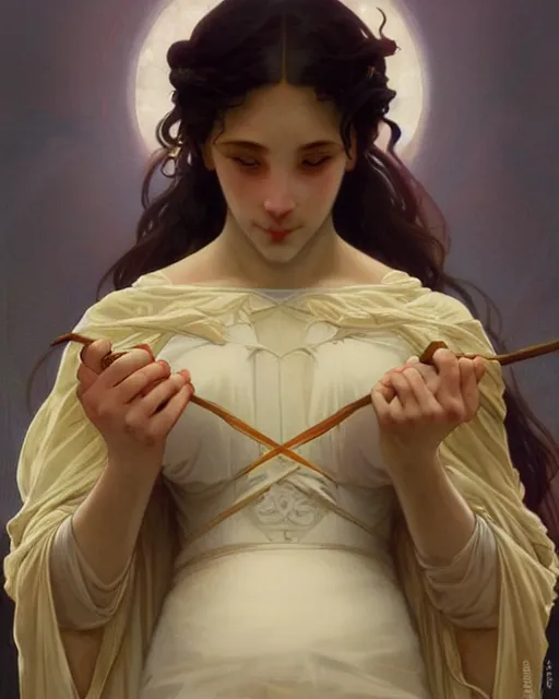 Image similar to a portrait of virgo god, concept art, smooth, sharp focus, illustration, art by artgerm and greg rutkowski and alphonse mucha and william - adolphe bouguereau