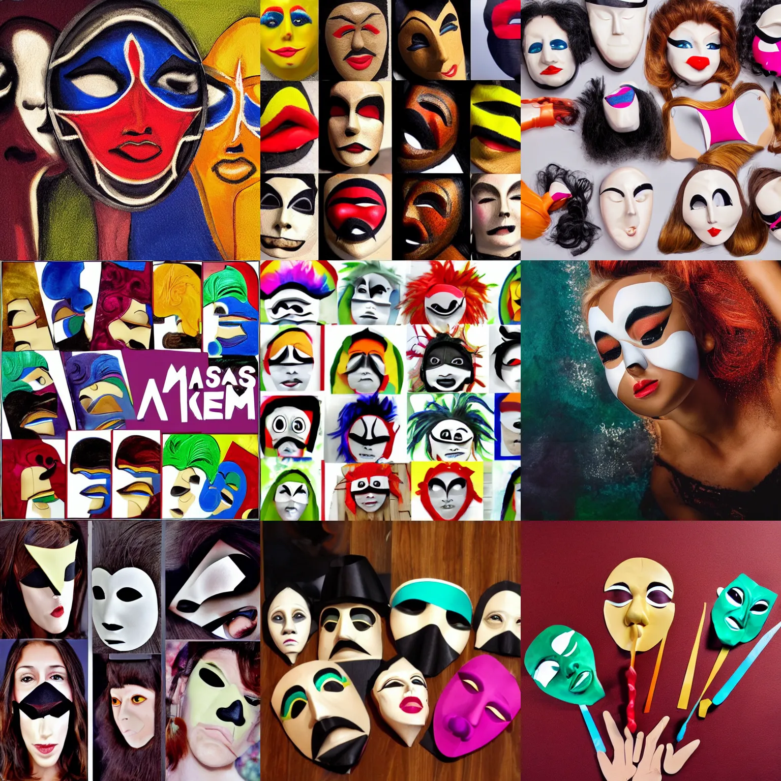 Prompt: drama masks