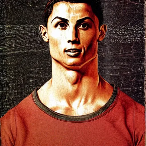 Image similar to cristiano ronaldo by leonardo da vinci