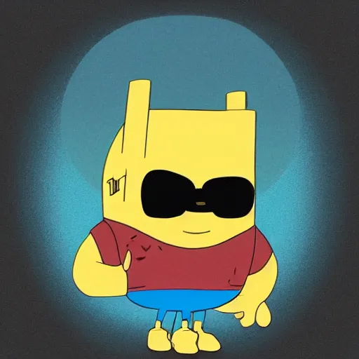 Image similar to the rock as an adventure time character